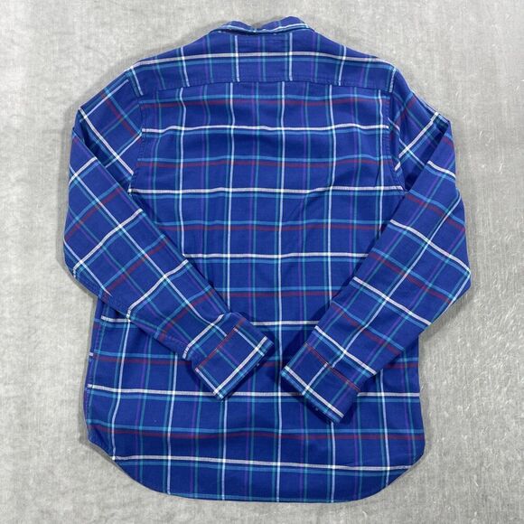 Chubbies Mens Medium Blue Plaid‎ Button Down Long Sleeve Shirt - Picture 7 of 7